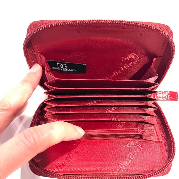 WALLETBE Red Multi Card Case Wallet with Strap - Picture 5 of 5